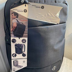 SWISS Digital Design Module Black Backpack Stay Connected Break-Free NWT